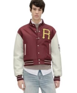 Rhude Batting Cage Satin Varsity Jacket