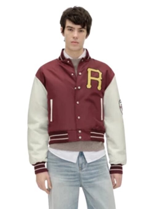 Rhude Batting Cage Satin Varsity Jacket
