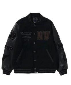 Bape NBHD Black Varsity Jacket