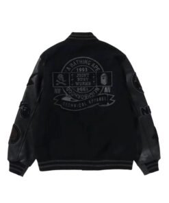 Bape X NBHD Varsity Jacket Black