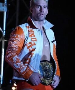 NJPW Zack Sabre Jr. White and Orange Jacket