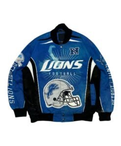 Vintage Detroit Lions Blue Racing Jacket