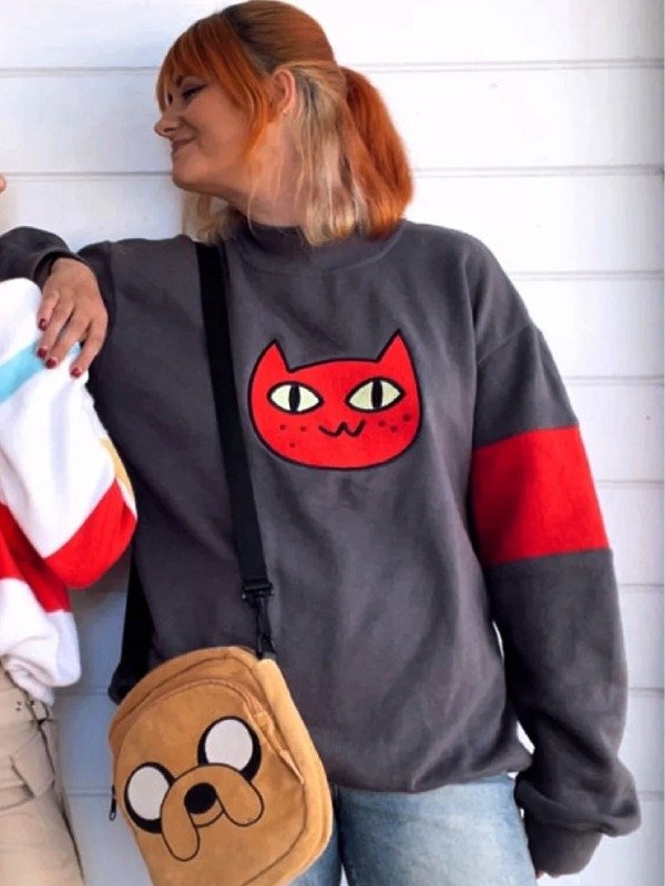 Marceline Cat Grey Pullover Sweater