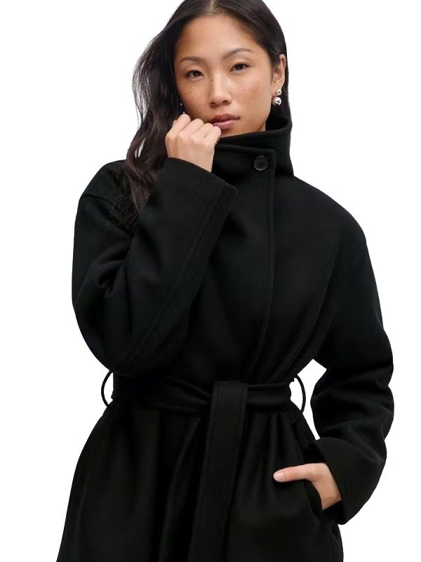Gina Tricot High Neck Short Black Jacket