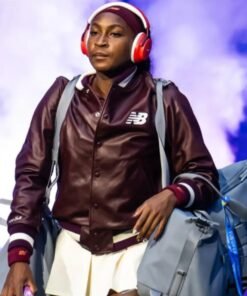 Coco Gauff 2025 US Open Leather Jacket