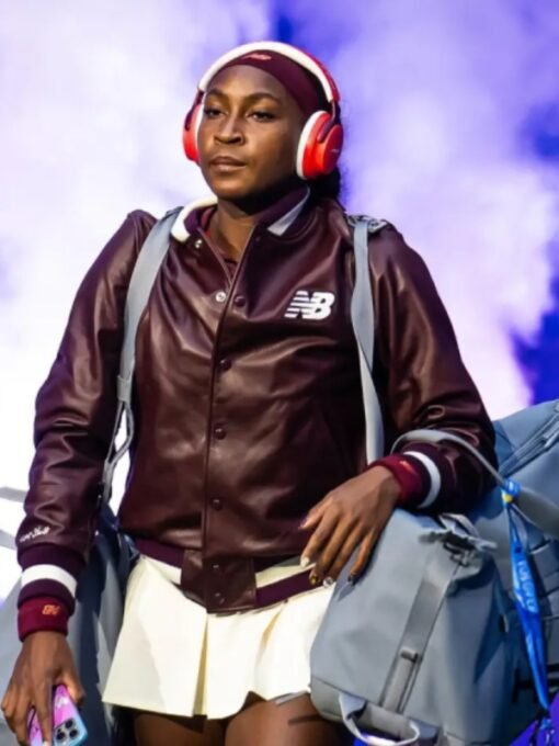 Coco Gauff 2025 US Open Leather Jacket