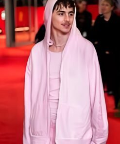 Berlin Film Festival Timothee Chalamet Pink Hoodie