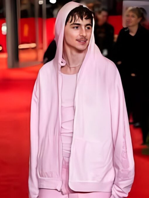 Berlin Film Festival Timothee Chalamet Pink Hoodie
