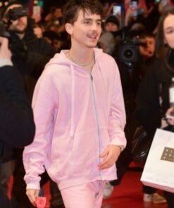 Berlin Film Festival Timothee Chalamet Hoodie Pink