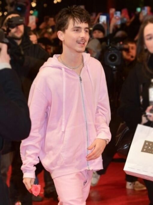 Berlin Film Festival Timothee Chalamet Hoodie Pink