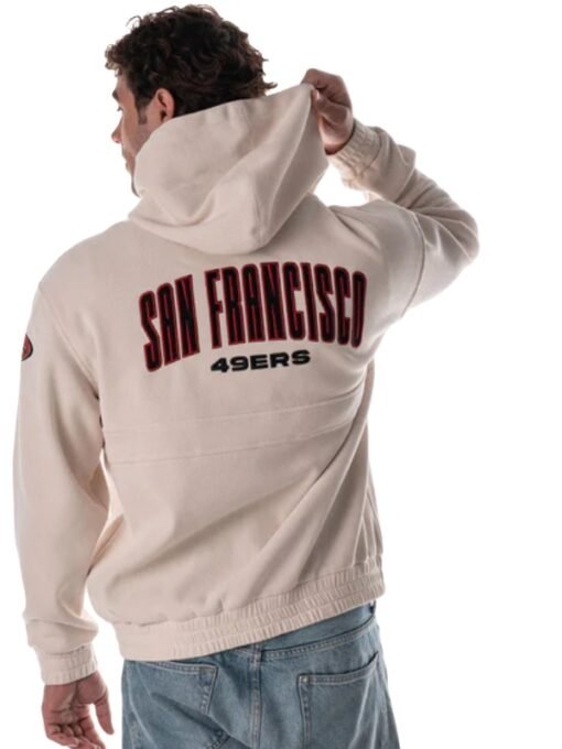San Francisco 49ers Corduroy Beige Pullover Hoodie