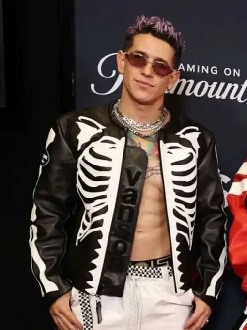 MTV Music Awards 2025 Lenny Tavárez Skeleton Leather Jacket