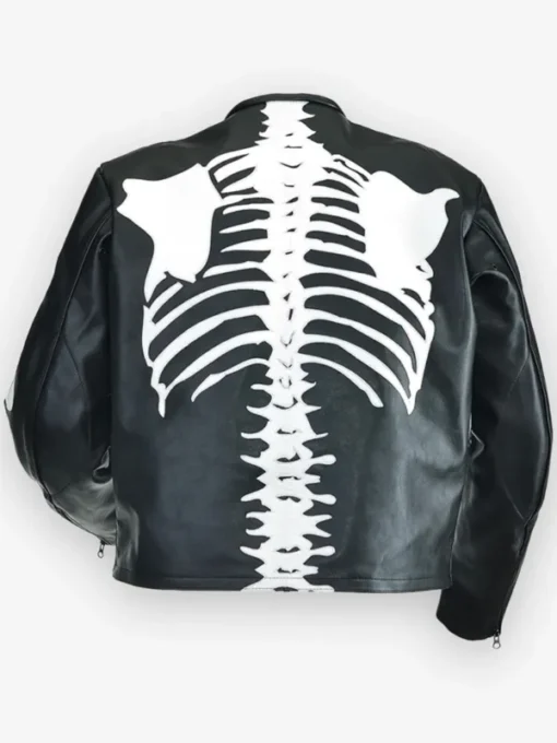 Lenny Tavárez Black Skeleton Leather Jacket
