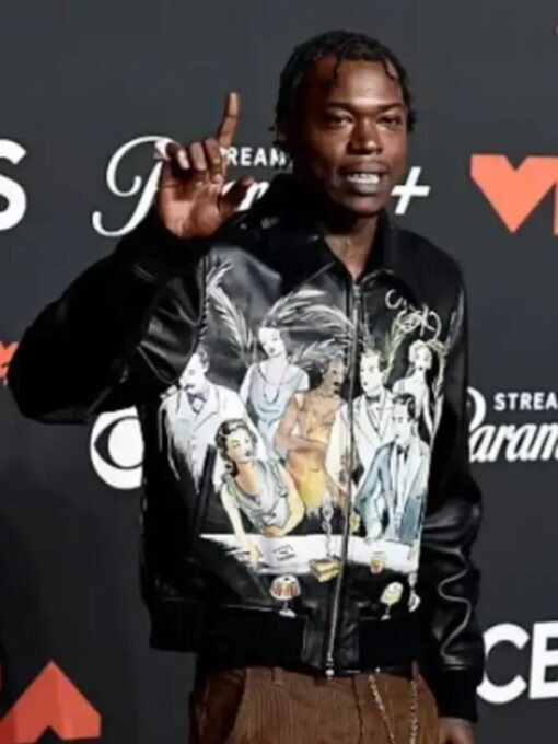 Skillibeng MTV Video Music Awards Leather Jacket Black