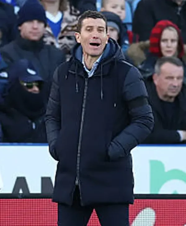 javi gracia blue hooded jacket front view