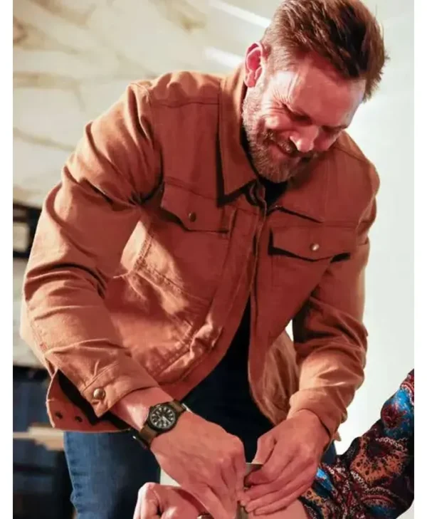 Frank Shaw wearing a brown jacket front view from Animal Control season 4