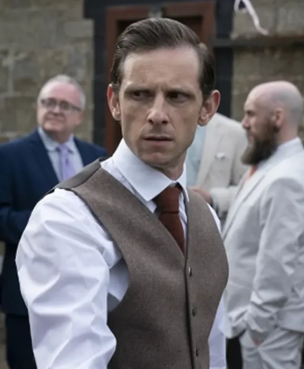 Niall wearing a vest in Half Man 2026 front view