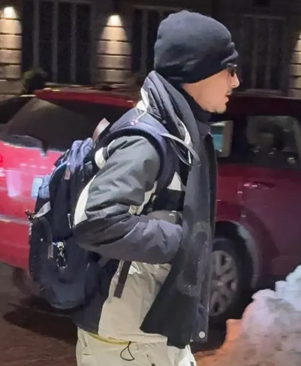 Timothée Chalamet jacket right side view in NYC 2026