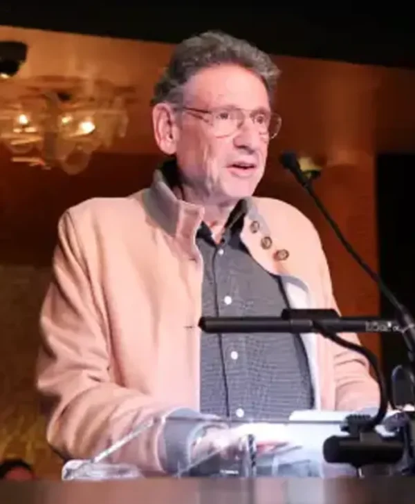 Lucian Grainge pink jacket close up detail at Power 100 Party 2026