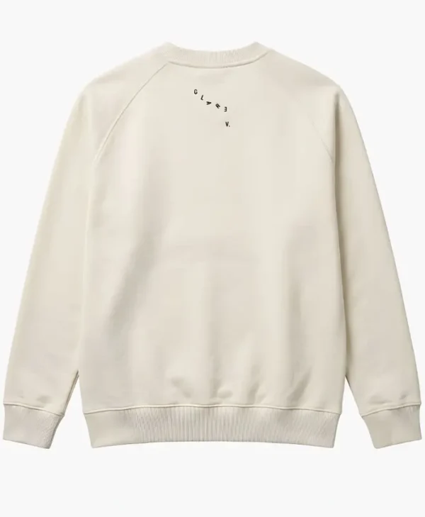 Christa Miller Raison D’Etre white sweatshirt front and back view in Shrinking season 3