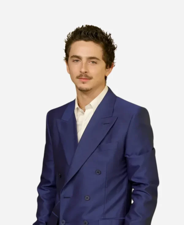 Timothée Chalamet blue formal suit Oscars 2026