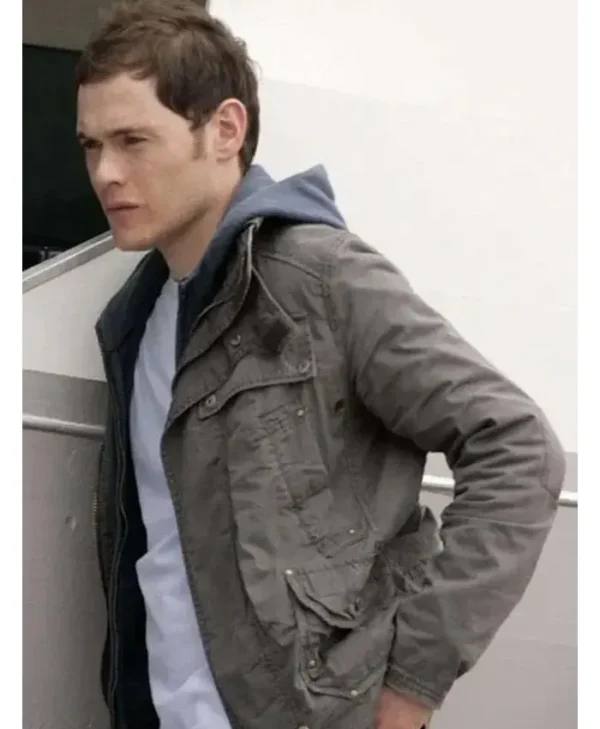 Owen Harper grey jacket right side view in Torchwood