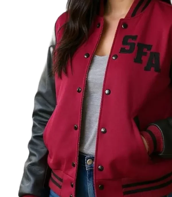 star trek starfleet academy varsity jacket front view