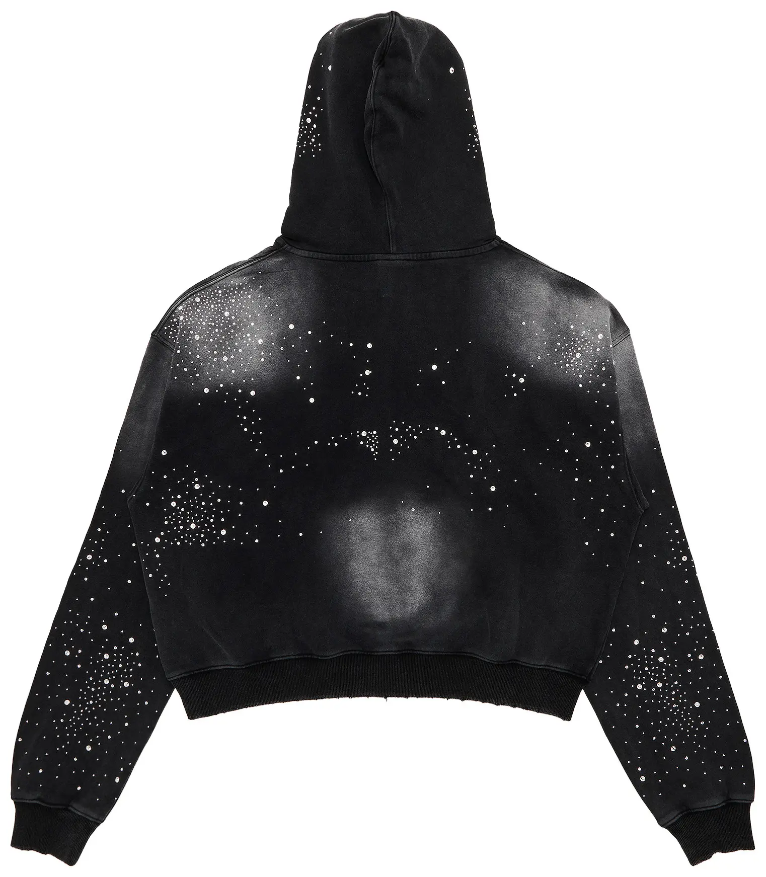 Back view of Vale Forever Valley Dreams Classico black zip-up hoodie