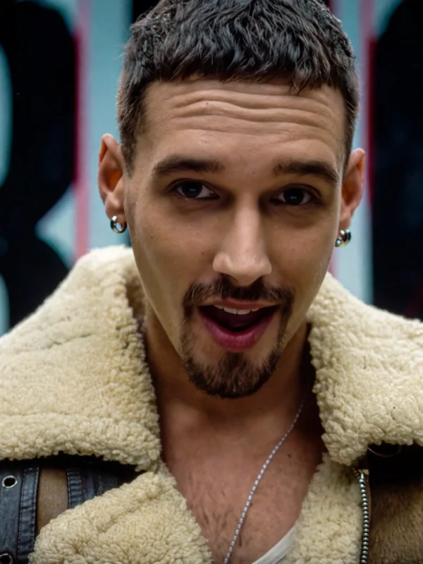 Joel Sanchez Bruce brown shearling jacket Berlin series