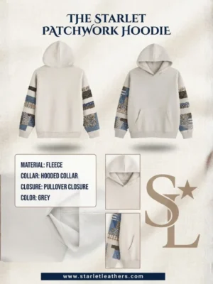 Abercrombie Patchwork Grey Hoodie