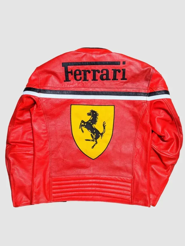 Ferrari-Racing-Moto-Leather-Jacket-Red