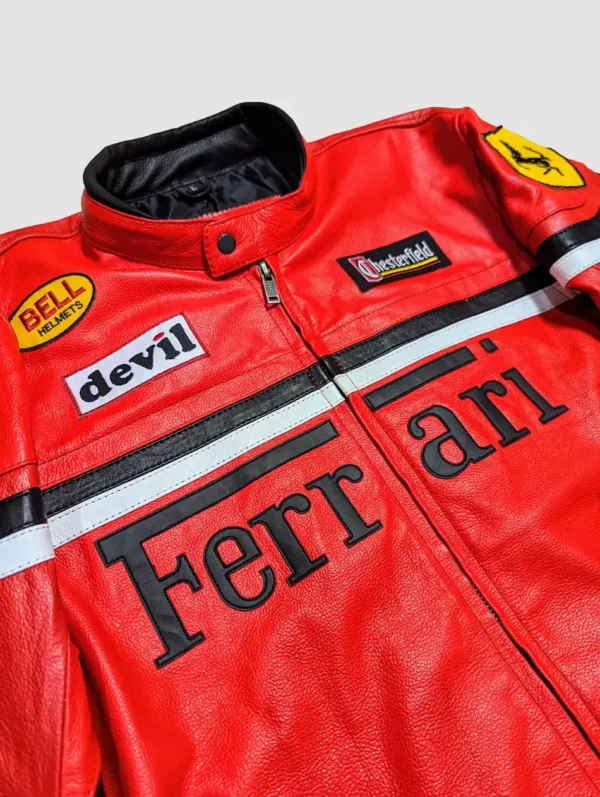 Ferrari-Racing-Moto-Leather-Red-Jacket