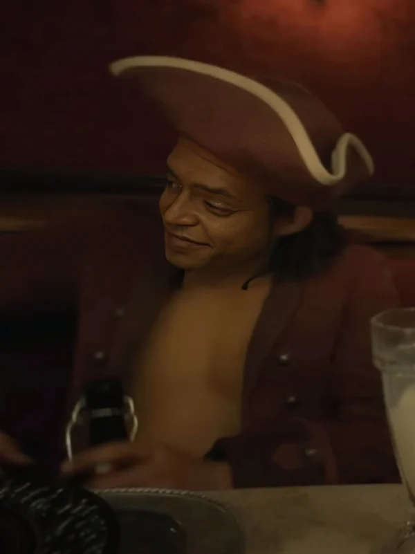 Jacob Romero Gibson maroon coat from One Piece Season 1 stylish outfit