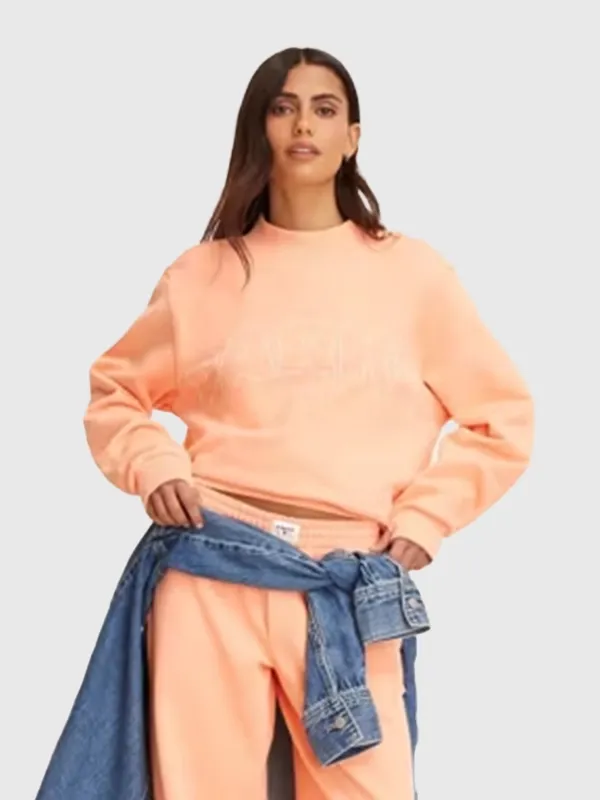 Parke-x-Target-Mockneck-Peach-Sweatshirt