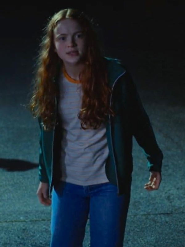 Sadie Sink Max Mayfield green jacket Stranger Things Season 2