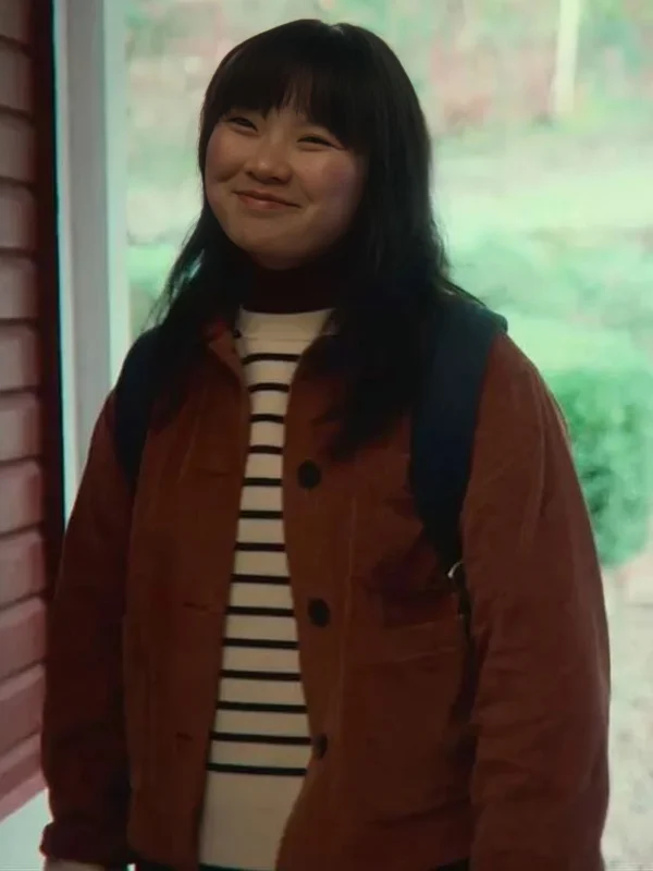 Sarah O Owens brown jacket Season 4 corduroy style outfit