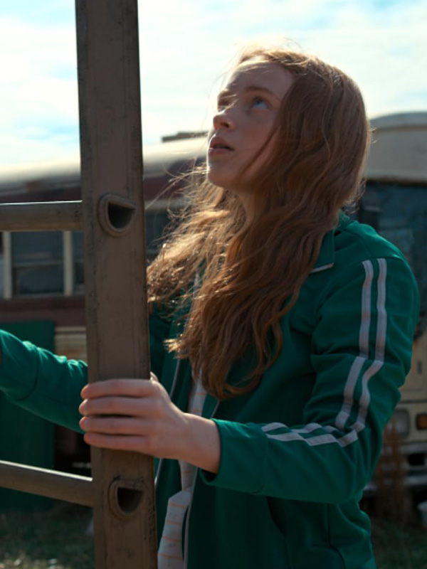 Max Mayfield green jacket from Stranger Things Season 2 stylish outfit