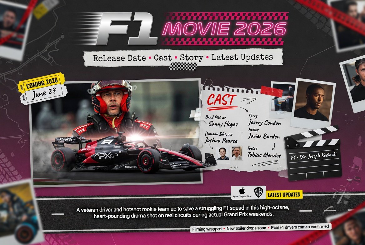 F1 Movie (2026) Release Date, Cast, Story & Latest Updates