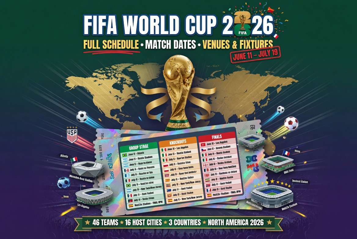 FIFA World Cup 2026 Schedule Full Match Dates Venues And Fixtures