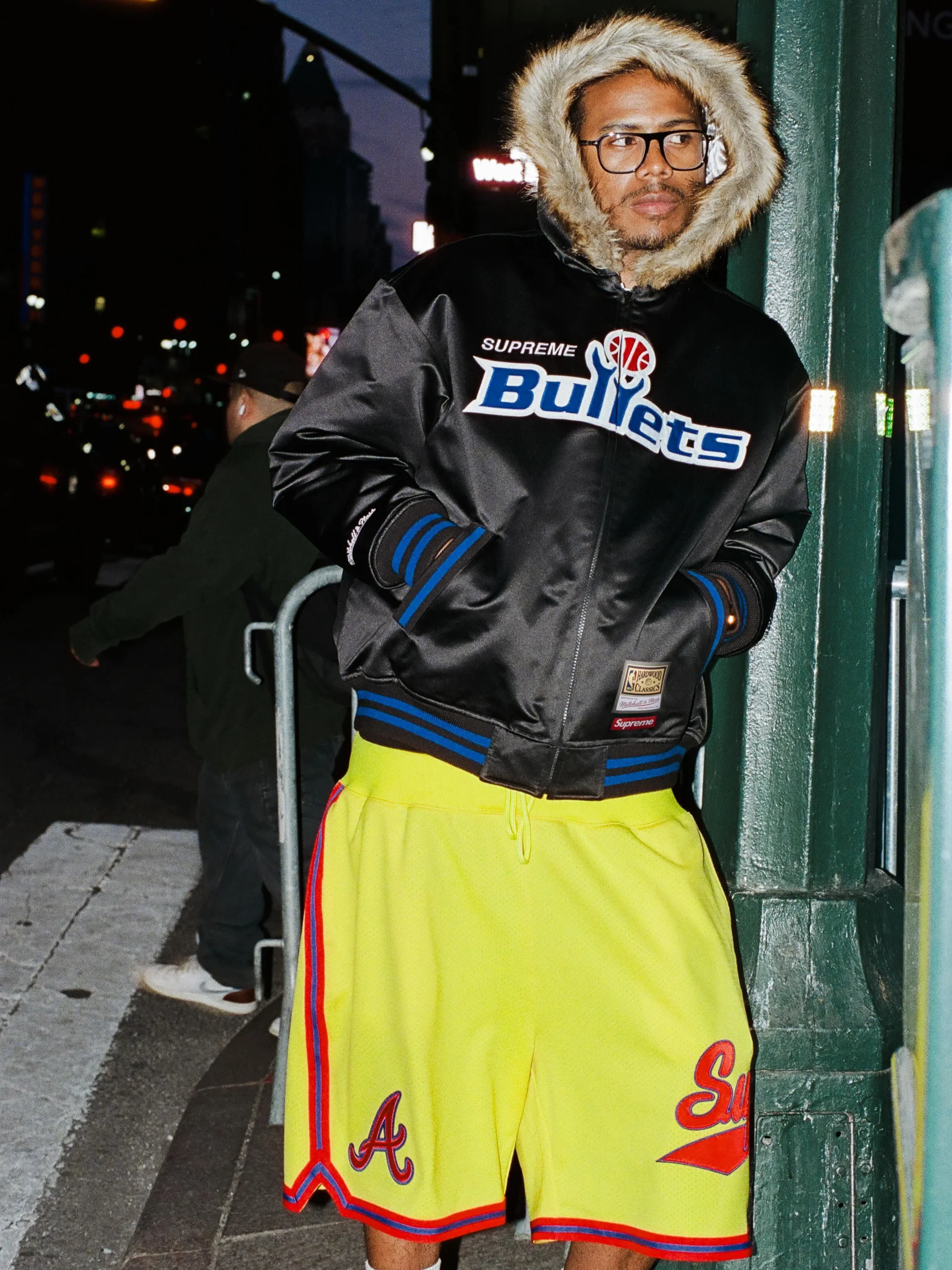 Supreme Mitchell & Ness Teams Hooded Satin Varsity Jacket 2026