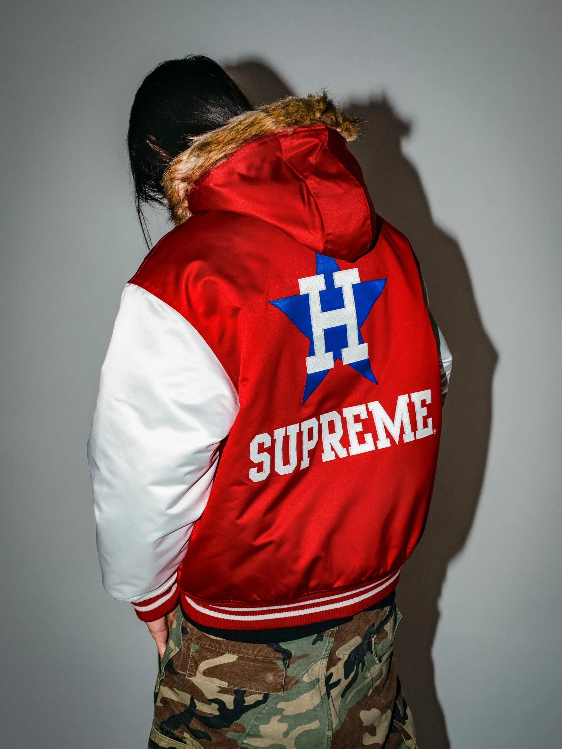 Supreme Mitchell & Ness Teams Hooded Satin Varsity Jacket 2026