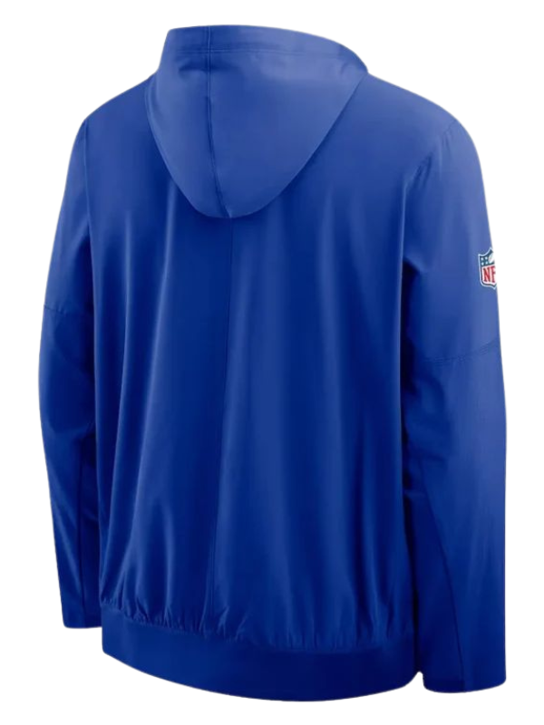 Back view of Seattle Seahawks sideline anorak hoodie jacket.
