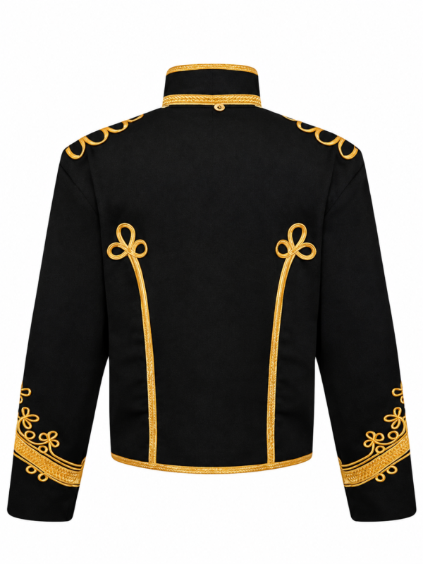 High-resolution back view of the custom-designed garment on a pure white background.