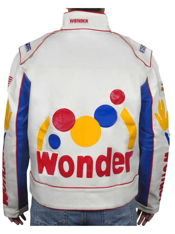 High-resolution back view of the custom-designed garment on a pure white background.