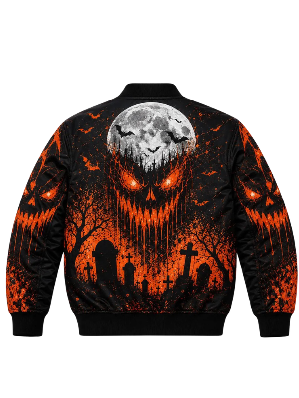 High-resolution back view of the custom-designed garment on a pure white background.