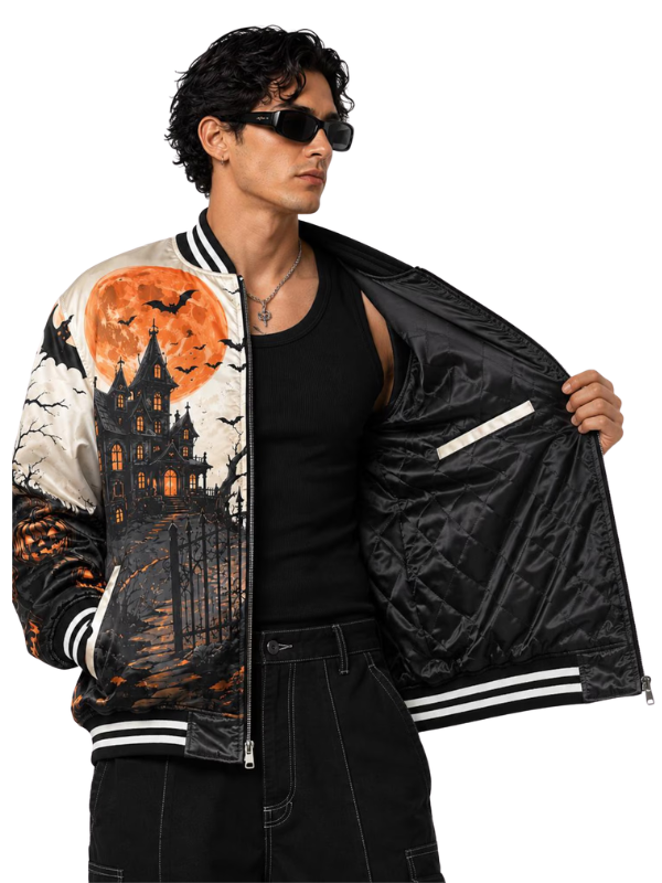 Fifth detailed view of the custom-made garment on a pure white background.