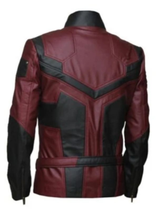 Third angled view of the custom-made Marvel Daredevil Charlie Cox jacket on a pure white background.