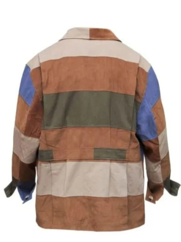 High-resolution secondary view of the custom-designed Hunter S. Thompson jacket on a pure white background.